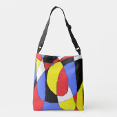 Rood Abstract Crossbody Tas (Achterkant)