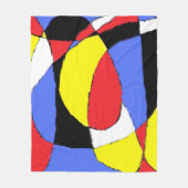 Rood Abstract Fleece Deken (Voorkant)