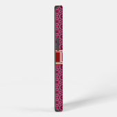 Rood Abstract Geometrisch Patroon Persoonlijk iPhone Hoesje (Rechterkant)