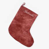 Rood Abstract gepersonaliseerd Grote Kerstsok (Voorkant (Hangend))