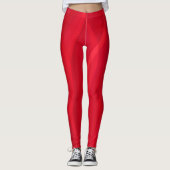 Rood abstract grafisch weven kunst leggings (Voorkant)