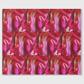 Rood Abstract kunst inpakpapier (Vlak)