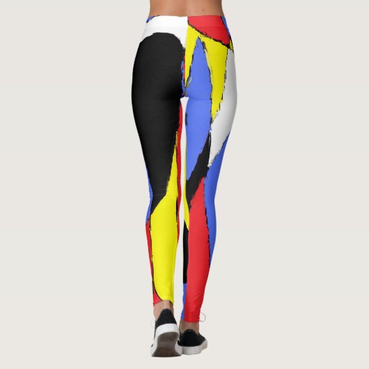 Rood Abstract Leggings (Achterkant)