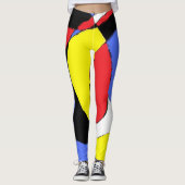 Rood Abstract Leggings (Voorkant)