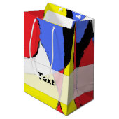 Rood Abstract Medium Cadeauzakje (Voorkant Gekanteld)