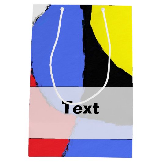 Rood Abstract Medium Cadeauzakje (Achterkant)