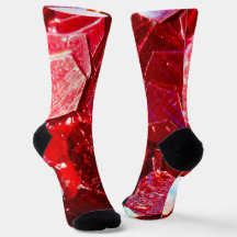 Rood abstract mozaïek glanzend glitter patroon