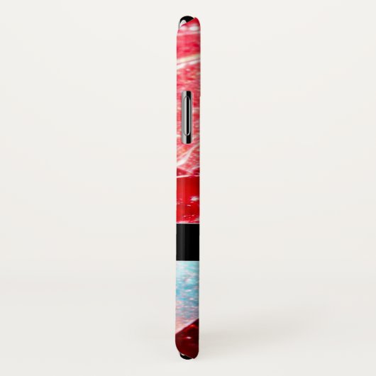 Rood abstract mozaïekglanzend glitterpatroon Monog Case-Mate iPhone Case (Achterkant / rechts)