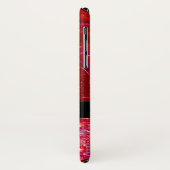 Rood abstract mozaïekglanzend glitterpatroon Monog Case-Mate iPhone Case (Achterkant/links)