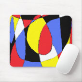 Rood Abstract Muismat (Met muis)