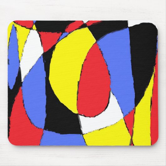 Rood Abstract Muismat (Voorkant)