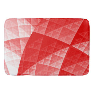 Rood abstract patroon badmat