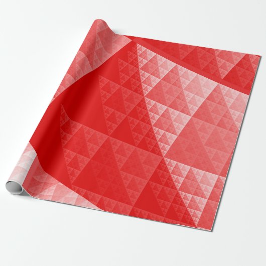 Rood abstract patroon cadeaupapier (Uitgerold)