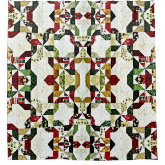 rood abstract patroon douchegordijn