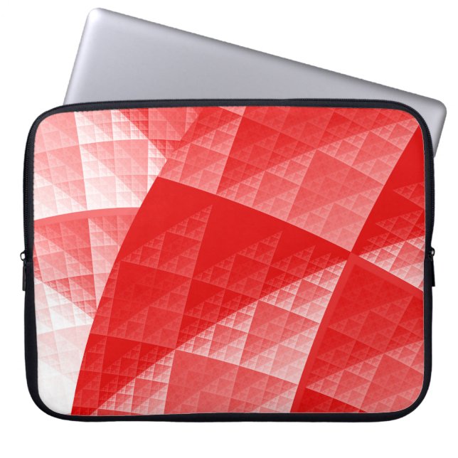 Rood abstract patroon laptop sleeve (Voorkant)