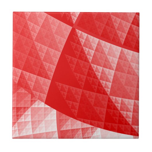 Rood abstract patroon tegeltje (Voorkant)