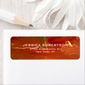 Rood Abstract Plain Elegant Modern Trendy Etiket (Insitu)