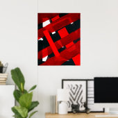 Rood Abstract Poster (Thuiskantoor)