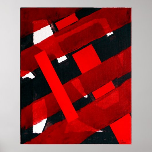 Rood Abstract Poster (Voorkant)