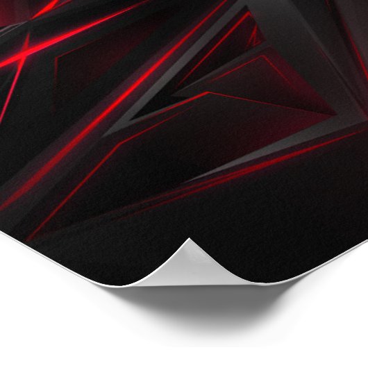 Rood Abstract Poster (Hoek)