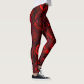 Rood Abstract regenboogontwerp Leggings (Rechts)
