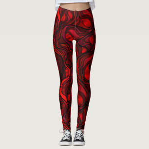 Rood Abstract regenboogontwerp Leggings