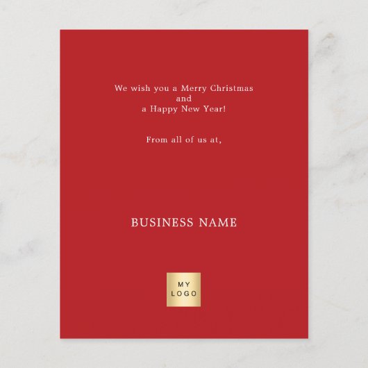 Rood abstract rendier visitekaartje (Achterkant)