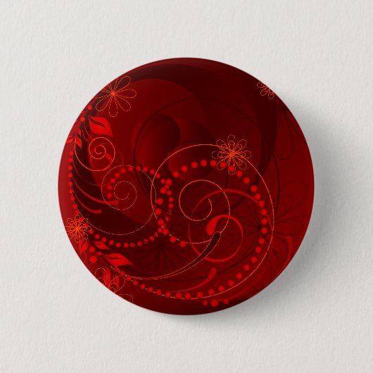 rood abstract ronde button 5,7 cm (Voorkant)