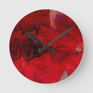 Rood Abstract Ronde Klok