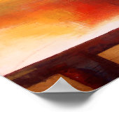 Rood Abstract Schilderkunst Poster (Hoek)