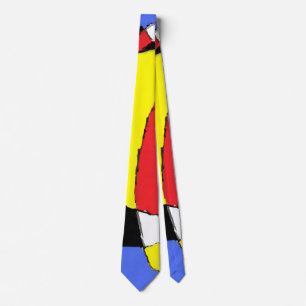 Rood Abstract Stropdas