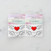 Rood Abstract symbool Bedankkaart (Binnen)