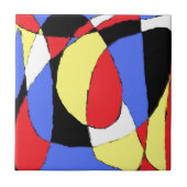 Rood Abstract Tegeltje (Voorkant)