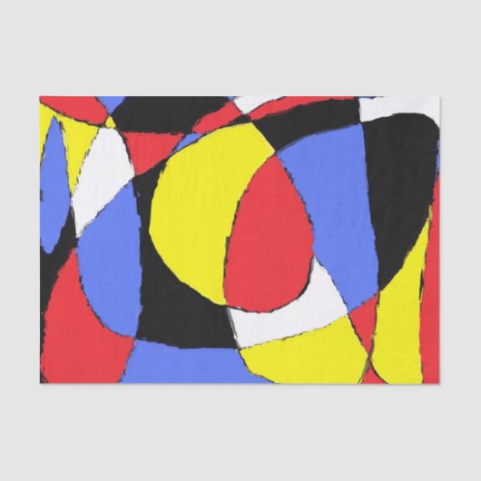 Rood Abstract Tissuepapier (Voorkant)