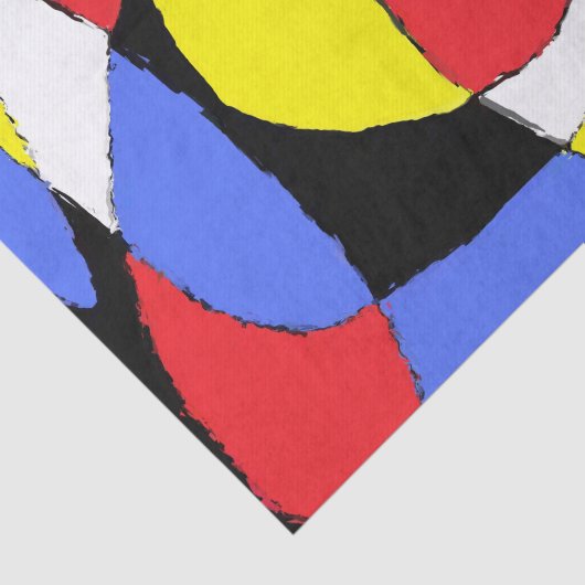 Rood Abstract Tissuepapier (Detail)