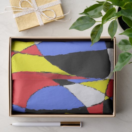 Rood Abstract Tissuepapier (Geschenk)