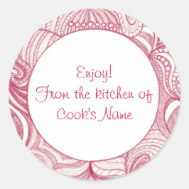 Rood Abstract Uit de keuken van deksel Stickers