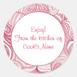 Rood Abstract Uit de keuken van deksel Stickers