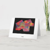 Rood Abstract Wenskaart Kaart (Achterkant)