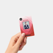 Rood Abstract werknemer foto-ID Badge (Handheld)