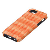 Rood abstract zigzagpatroon Case-Mate iPhone case (Onderkant)