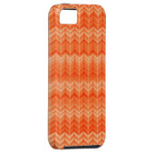 Rood abstract zigzagpatroon Case-Mate iPhone case (Back/Rechts)