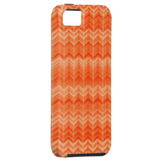 Rood abstract zigzagpatroon Case-Mate iPhone case (Back/Rechts)