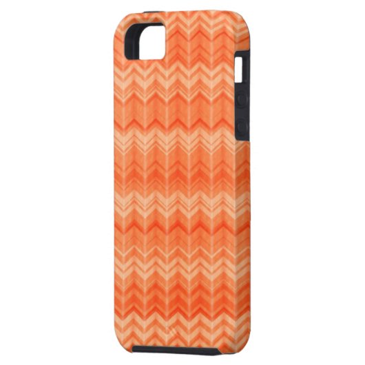 Rood abstract zigzagpatroon Case-Mate iPhone case (Achterkant Links)