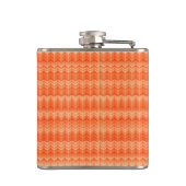 Rood abstract zigzagpatroon heupfles (Achterkant)