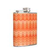 Rood abstract zigzagpatroon heupfles (Rechts)