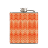 Rood abstract zigzagpatroon heupfles (Achterkant)