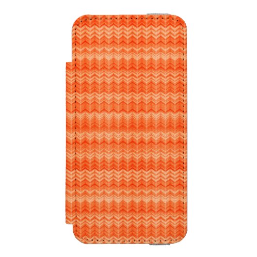 Rood abstract zigzagpatroon incipio iPhone portemonnee hoesje (Voorkant Agenda)