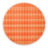 Rood abstract zigzagpatroon keramische knop (Voorkant)