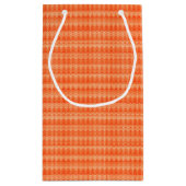 Rood abstract zigzagpatroon klein cadeauzakje (Achterkant)